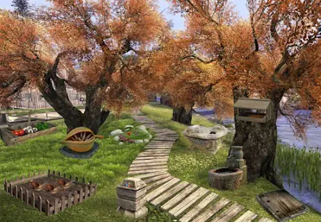 逃离秋天湖边小屋图2
